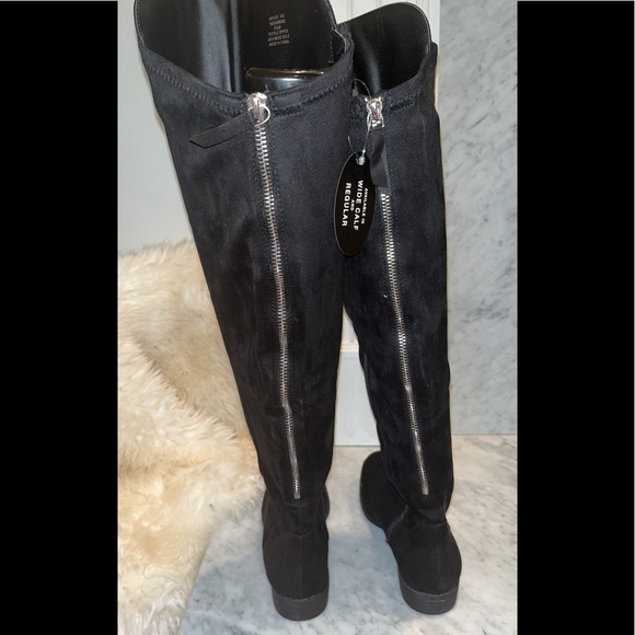 New! Style & Co Haley Black Microsuede Boot Multiple Sizes, Wide Calf - Picture 6 of 10